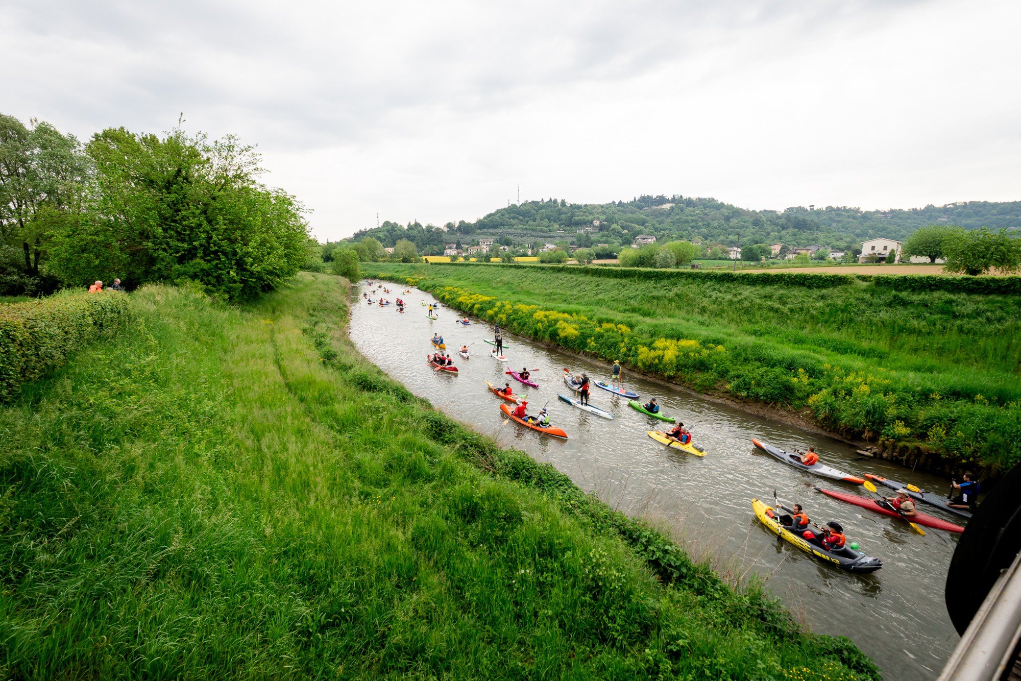 In bici e in canoa per fare il punto sul Retrone