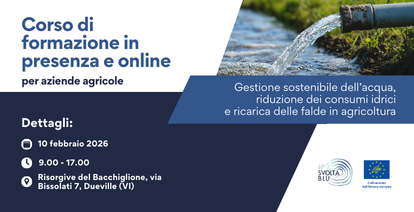 Gestione sostenibile dell’acqua in agricoltura: un