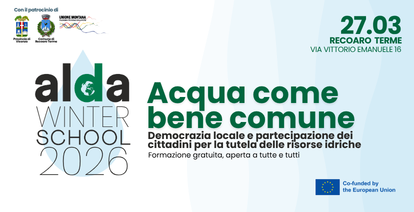 LIFE Svolta Blu alla ALDA Winter School 2026